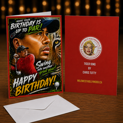 Hope Your Birthday Is Up to Par! Swing Into Another Great Year! Happy Birthday! — Tiger King Card by Chris Tutty