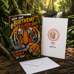 Hope Your Birthday Is GRRR-EAT! It’s Your Day to Pounce on Fun! — Card by Chris Tutty