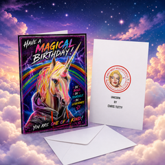 Have a Magical Birthday! Be Bold. Be Yourself. Be Legendary. You Are One of a Kind! — Card by Chris Tutty