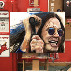 Ozzy Osbourne Canvas Art - Prince of Darkness by Chris Tutty