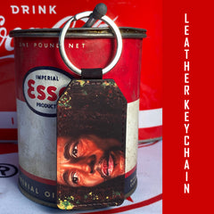 Bob Marley Leather Art Keychain by Chris Tutty