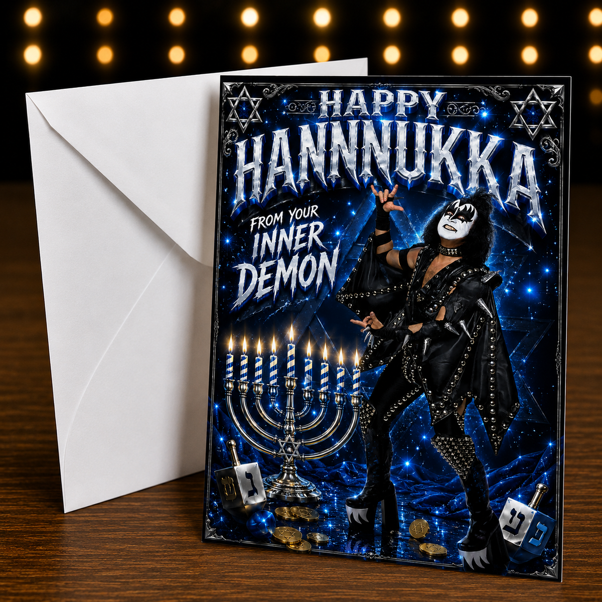 Happy Hannukka From Your Inner Demon — Hanukkah Card by Chris Tutty