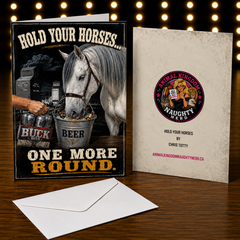 Hold Your Horses... One More Round. — Card by Chris Tutty