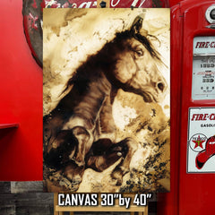 Abstract Canvas Horse Art - Whirl Wind by Chris Tutty