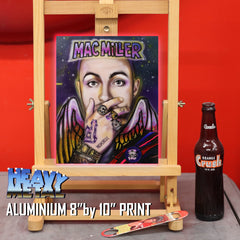 Mac Miller Canvas Art by Chris Tutty - In Flight Hip Hop Artist Portrait