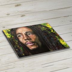 Bob Marley Canvas Art by Chris Tutty - Reggae Legend Portrait