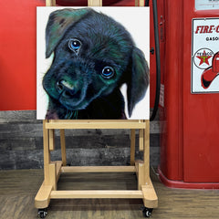 Dog Canvas Art - Curious Companion by Chris Tutty