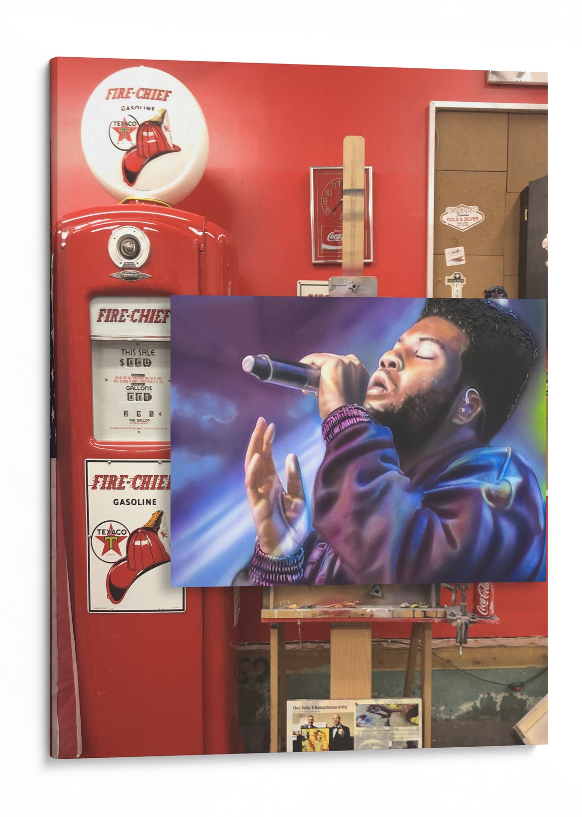 Khalid Signed Canvas Art by Chris Tutty - R&B Pop Star Portrait