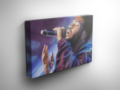 Khalid Signed Canvas Art by Chris Tutty - R&B Pop Star Portrait